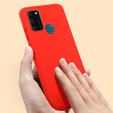 Avizar Coque Honor 9A Silicone Semi-rigide Finition Soft Touch rouge pas cher