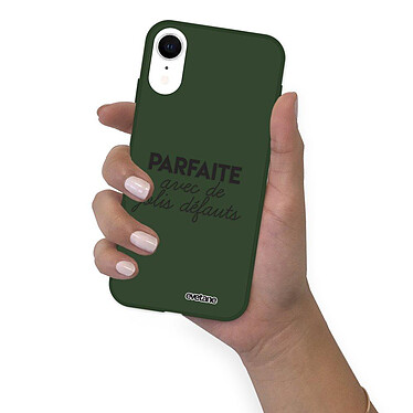 Evetane Coque iPhone Xr Silicone Liquide Douce vert kaki Parfaite Avec De Jolis Défauts pas cher