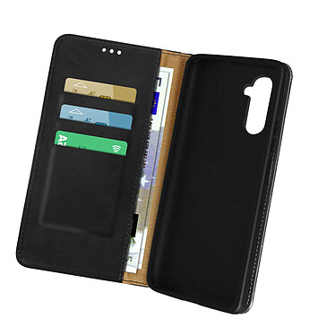 Avizar Étui Samsung A13 5G et A04s Portefeuille Porte-cartes Fonction Support Noir