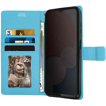 Acheter Avizar Housse pour Samsung Galaxy A13 4G Aspect Grainé Clapet Portefeuille Stand Vidéo  bleu