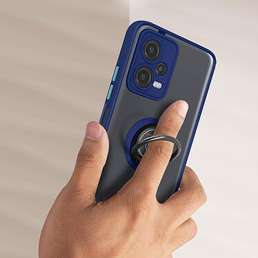 Avis Avizar Coque pour Xiaomi Redmi Note 12 5G Bi-matière Bague Métallique Support Vidéo  Bleu