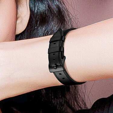 Avis Avizar Bracelet pour Apple Watch 45mm / 44mm / 42mm Cuir véritable noir