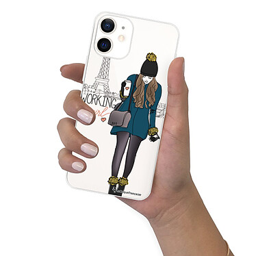 LaCoqueFrançaise Coque iPhone 12 mini silicone transparente Motif Working girl ultra resistant pas cher