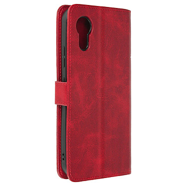 Avizar Étui pour Samsung Galaxy Xcover 7 Portefeuille avec Surpiqûre Rouge