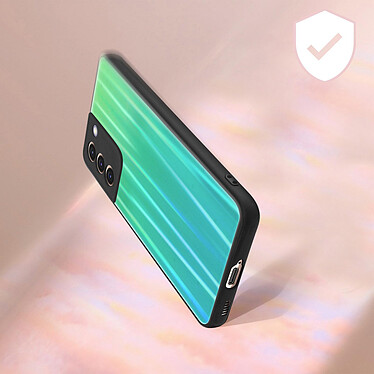 Avis Avizar Coque Samsung Galaxy S21 Bi-matière Holographique Brillant Fine Légère Vert