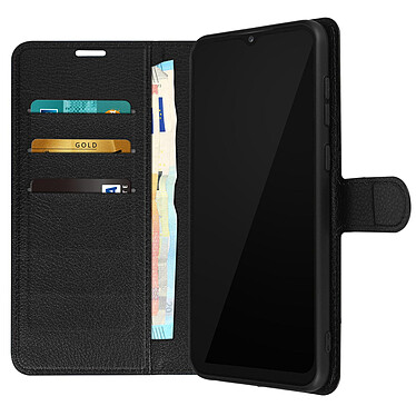 Acheter Avizar Housse pour Samsung Galaxy A03 Core Aspect Grainé Clapet Portefeuille Stand Vidéo  Noir