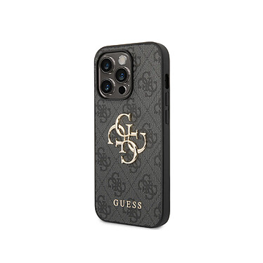 Guess Coque pour Apple iPhone 15 Pro PU 4G Big Noir