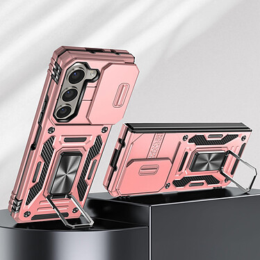 Avis Avizar Coque pour Samsung Galaxy Z Fold 5 Antichoc Cache Caméra Bague Support  Rose Gold