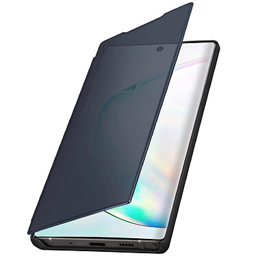 Avizar Etui folio Noir Design Miroir pour Samsung Galaxy Note 10 pas cher