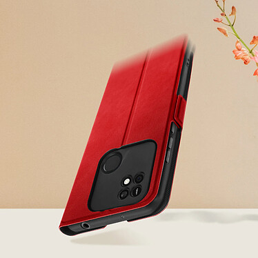 Avis Avizar Étui Xiaomi Redmi 10A Clapet Multifonction Double Fermoir Magnétique  rouge