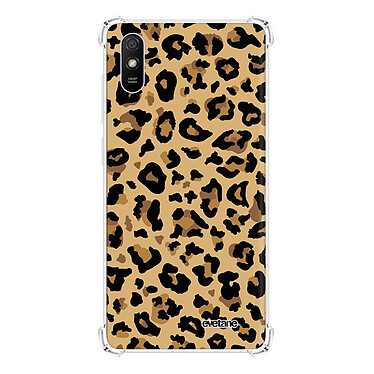 Evetane Coque Xiaomi Redmi 9A anti-choc souple angles renforcés transparente Motif Léopard Beige