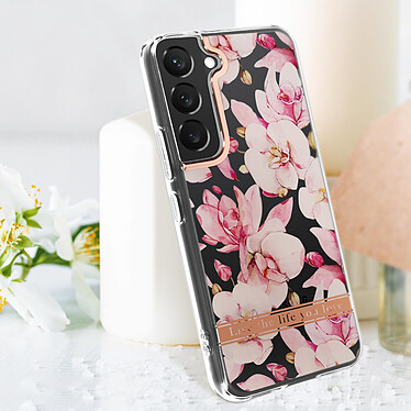 Avis Avizar Coque pour Samsung Galaxy S22 Dos Rigide Contour Silicone  Motif Fleurs Roses