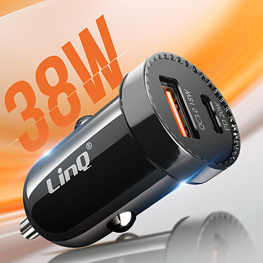 Avis LinQ Chargeur Allume-Cigare Voiture 38 W Power Delivery + USB Quick Charge Noir