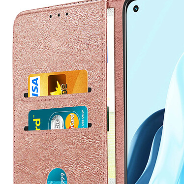 Acheter Avizar Housse pour Oppo Reno 7 Clapet Portefeuille Fonction Support Vidéo  rose gold