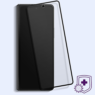 Force Glass Verre Trempé pour Samsung Galaxy Z Fold 4 Dureté 9H+ Biseauté Garantie à vie  Noir pas cher