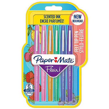 PAPER MATE Stylo feutre Flair SCENTED, blister de 6