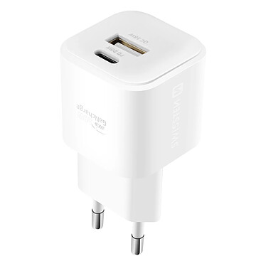 Swissten Chargeur Secteur USB C Power Delivery 20W et USB Quick Charge 18W Blanc