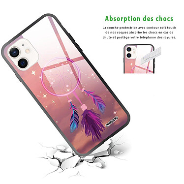 Avis Evetane Coque iPhone 12 Mini Coque Soft Touch Glossy Attrape rêve rose Design