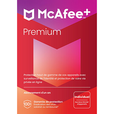McAfee+ Premium Individuel - Licence 1 an - Tous les appareils 1 utilisateur  - A télécharger