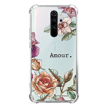 LaCoqueFrançaise Coque Xiaomi Redmi Note 8 Pro anti-choc souple angles renforcés transparente Motif Amour en fleurs