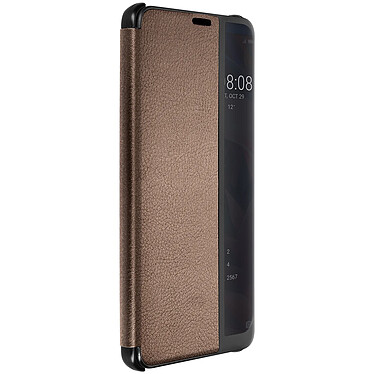 Avizar Etui Huawei Mate 10 Pro Housse Smart View Fenêtre Intelligente Tactile Marron