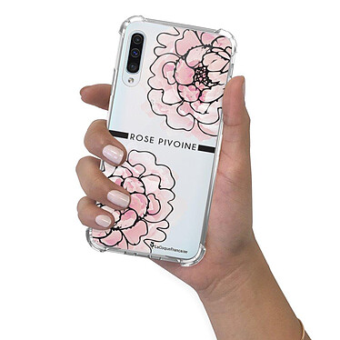 LaCoqueFrançaise Coque Samsung Galaxy A50 anti-choc souple angles renforcés transparente Motif Rose Pivoine pas cher