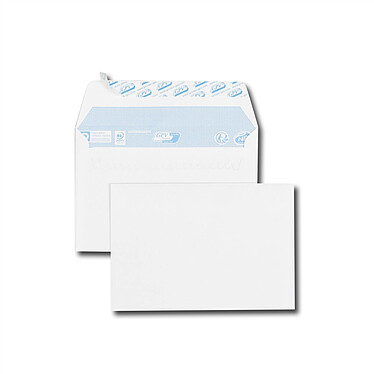 GPV Boîte de 500 enveloppes blanches EVERYDAY C6 114x162 80 g/m² bande de protection