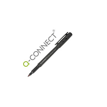 Q-CONNECT Stylo-feutre ohp pen permanent pointe moyenne multi-supports cd/dvd plastique coloris noir x 100