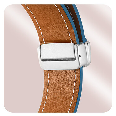 Acheter Avizar Bracelet pour Galaxy Watch 5 / 5 Pro / 4 Cuir Fermoir Boucle Magnétique  bleu