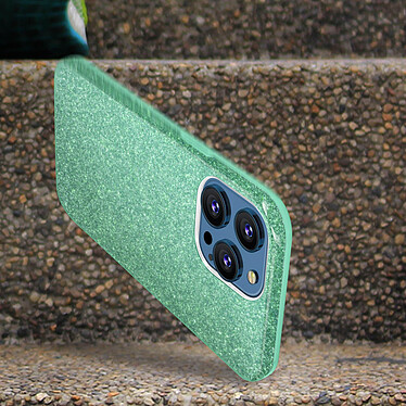Avizar Coque iPhone 13 Pro Paillette Amovible Silicone Semi-rigide vert pas cher