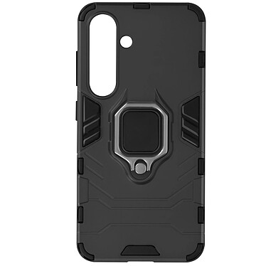 Avizar Coque pour Samsung Galaxy S24 Anneau Support Bi-matière Antichoc Noir