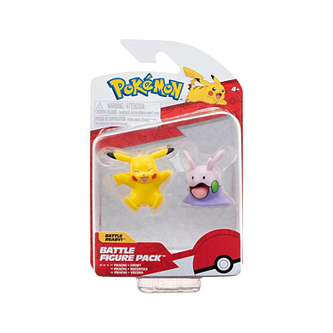 Pokémon - Pack 2 figurines Battle Figure Pack Pikachu & Mucuscule 5 cm