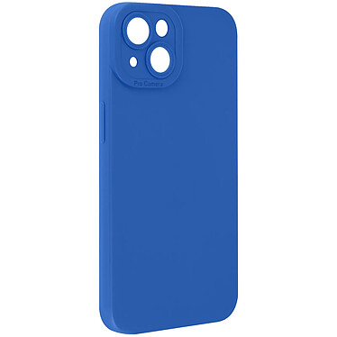 Avizar Coque pour iPhone 14 Silicone Mat Protection Caméra Bleu