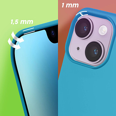 Moxie Coque pour iPhone 14 Hybride Semi-rigide Fine Légère Intérieur Doux  bleu clair pas cher