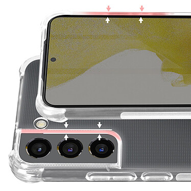 Avizar Pack Protection Samsung Galaxy S22 Plus Coque + Verre Trempé Transparent pas cher