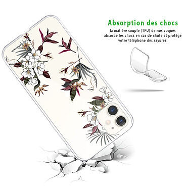 Avis LaCoqueFrançaise Coque iPhone 11 silicone transparente Motif Fleurs Sauvages ultra resistant
