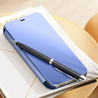 Avis Avizar Étui Clear View pour iPhone 15 Pro Clapet Miroir Fonction Support  Bleu