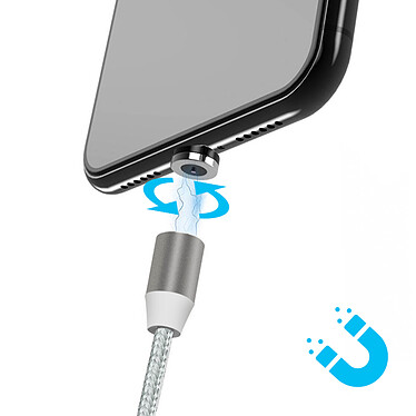 Acheter Avizar Câble USB vers iPhone iPad iPod/USB-C/Micro-USB Magnétique Charge Argent