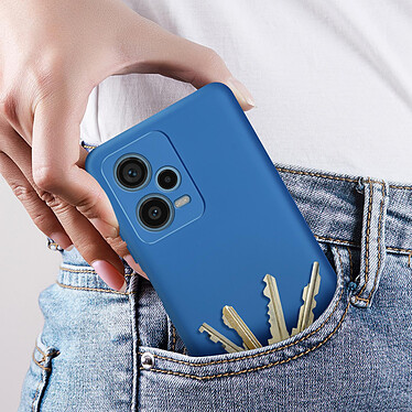 Avizar Coque pour Xiaomi Redmi Note 12 Pro Silicone Semi-rigide Finition Douce au Toucher Fine  Bleu pas cher