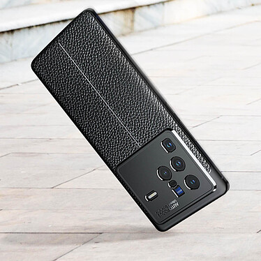 Acheter Avizar Coque pour Vivo X80 Pro Silicone gel Flexible Design Effet cuir Anti-traces  Noir