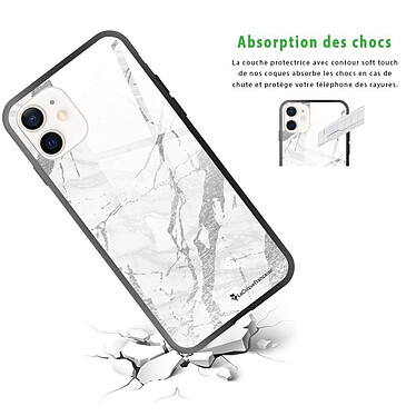Avis LaCoqueFrançaise Coque iPhone 12 Mini Coque Soft Touch Glossy Marbre gris Design