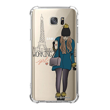 LaCoqueFrançaise Coque Samsung Galaxy S7 anti-choc souple angles renforcés transparente Motif Working girl