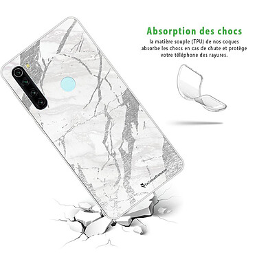 Avis LaCoqueFrançaise Coque Xiaomi Redmi Note 8 T 360 intégrale transparente Motif Marbre gris Tendance