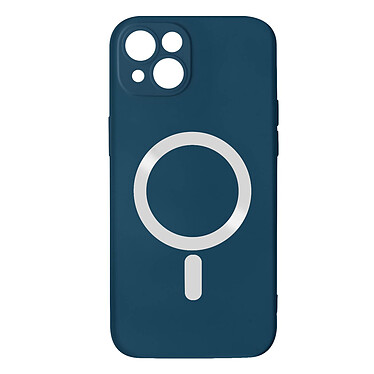 Avizar Coque pour iPhone 14 Compatible Magsafe Protection Semi Rigide Soft-Touch  bleu