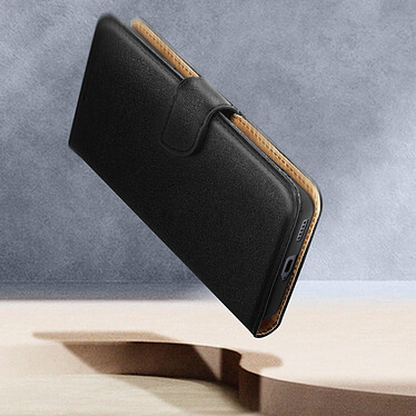 Avizar Housse Xiaomi 13 Lite Cuir Véritable Clapet Porte-carte Support Vidéo  noir pas cher