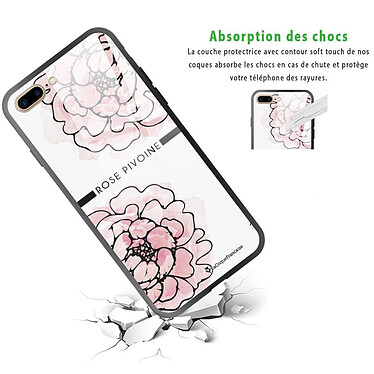 Avis LaCoqueFrançaise Coque iPhone 7 Plus/ 8 Plus Coque Soft Touch Glossy Rose Pivoine Design
