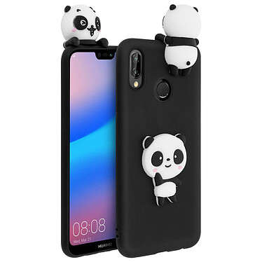 Avizar Coque Huawei P20 Lite Design Panda 3D Protection Souple Flexible - Noir