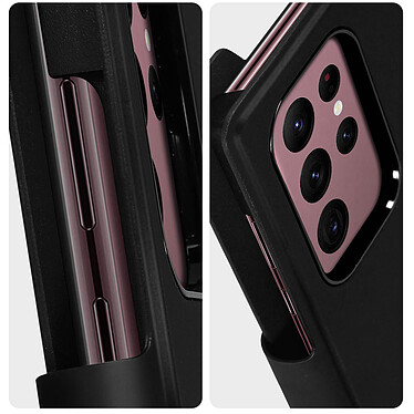 OtterBox Étui Samsung Galaxy S22 Ultra Simili cuir Porte-cartes  Noir pas cher