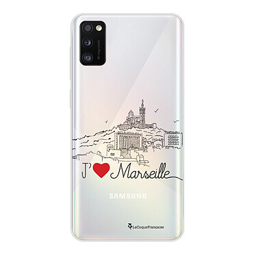 LaCoqueFrançaise Coque Samsung Galaxy A41 360 intégrale transparente Motif J'aime Marseille Tendance