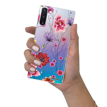 Evetane Coque Samsung Galaxy Note 10 360 intégrale transparente Motif Fleurs Multicolores Tendance pas cher